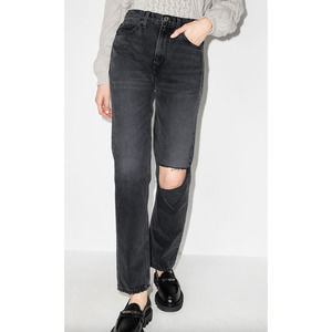 RE/DONE Orignal 70s Straight Worn Black Jeans 31 NWT
